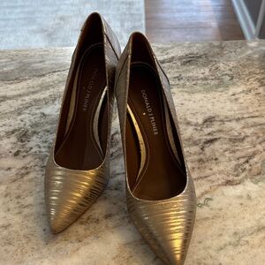 Donald J. Pliner Shimmering Bronze Heels